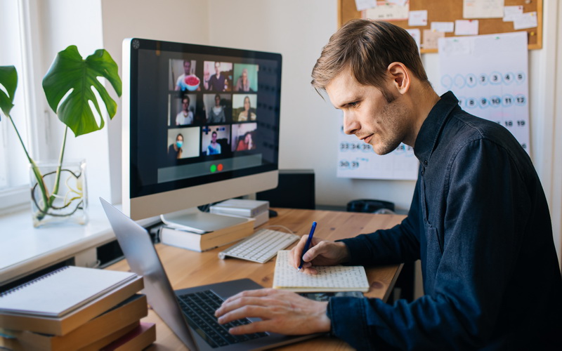 Man Working From Home