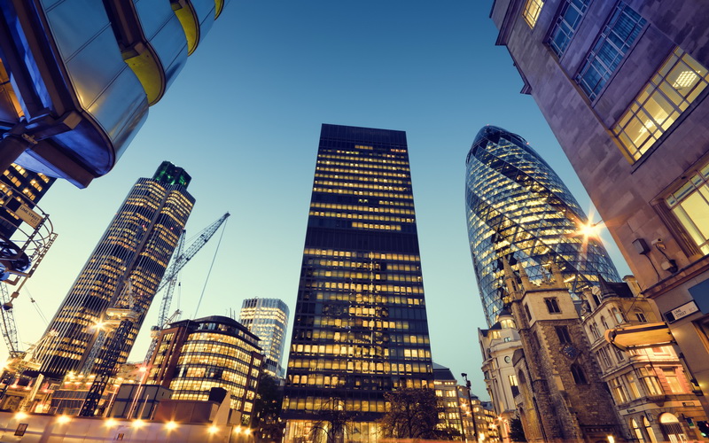 City Of London At Dusk