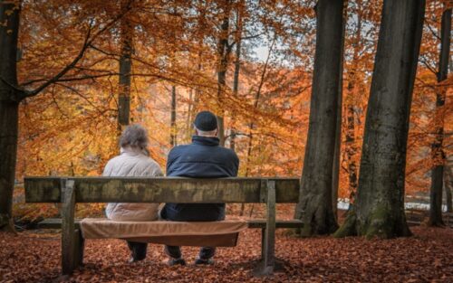 Couple on bench