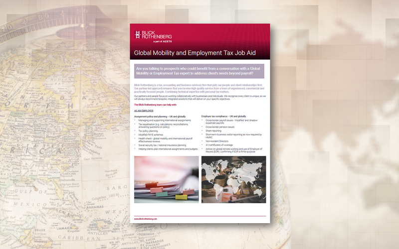 Global Mobility And Employment Tax Aid Tile